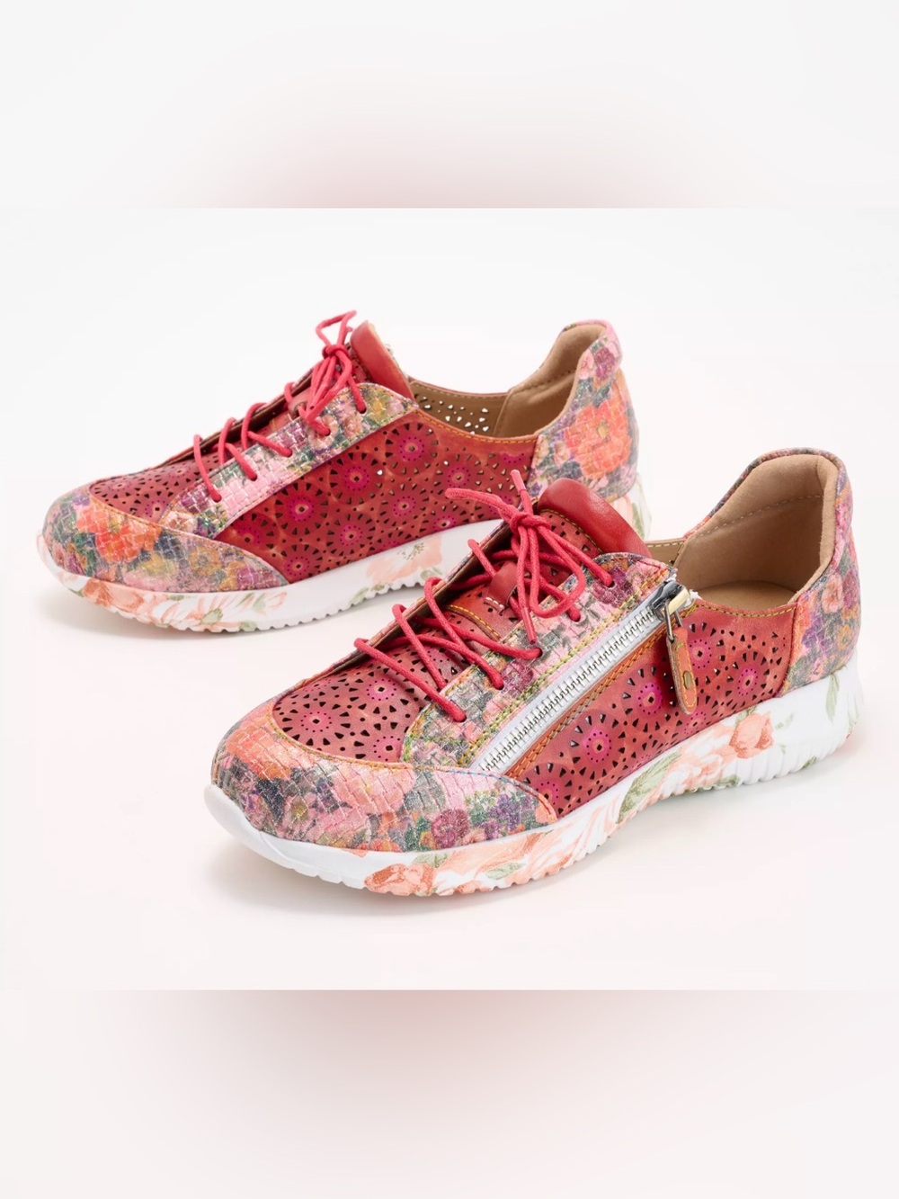 L'Artiste by Spring Step Leather Lace-Up Sneakers - Carleigh Size 41 US 9.5-10